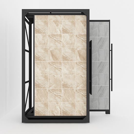 Pull-out cabinet display rack